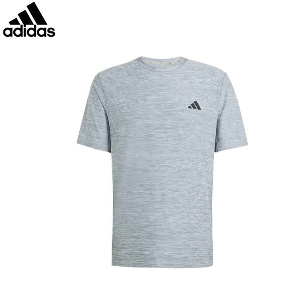 WM684ワークアウト エッセンシャルズ フレックス Tシャツミディアムグレーヘザー スタイルとパフォーマンスの両方を求める人のためにデザインされたWorkout Essentials Flex Tシャツは、アディダスの多彩なトレーニングコレクションの1つで、最高の自分を引き出すのに役立つように作られています。このTシャツはクライマクールテクノロジーを使用しており、汗を吸い上げて分散させ、涼しくドライで、邪魔にならないパフォーマンスを実現します。シングルジャージー生地とポリウレタンの組み合わせで、柔軟性と通気性を実現。自由に動ける。レギュラーフィットで様々なアクティビティに快適さを提供。ジムセッションからランニングまで、エッセンシャルズTシャツでアディダスの革新とスタイルを快適に楽しもう。■素材・材質シングルジャージー(ポリエステル92%(再生素材100%)、ポリウレタン8%)■原産国インドネシア■仕様レギュラーフィット、クルーネック、クライマクールテクノロジー、アディダスのブランド要素ラン ランニング ランニングウェア Tシャツ 半袖Tシャツ ショートスリーブ トレーニング ジム 涼しく ドライ 柔軟性 通気性 レギュラーフィット adidasとは スニーカーを中心として、スポーツ用品全般をあつかうメーカー。 1920年、アドルフ・ダスラーが最初のトレーニングシューズを製造。 1924年、兄のルドルフと共にドイツ、ニュルンベルク郊外でスポーツ用品を扱う「ダスラー兄弟商会」を始めるが、1948年には兄弟間の対立からこれを解消。 アドルフが新たに創立したのが「アディダス」。FIFA（国際サッカー連盟）、やIOC（国際オリンピック委員会）といった国際的スポーツ組織をバックアップする過程で、世界一のスポーツメーカーへと上りつめる。 ※メーカーやモデル等によりサイズ感は異なります。サイズは目安としてお考えください。 ※写真の色と実際の商品の色は多少異なる場合がございます。 ※商品画像はメーカー提供のサンプル画像です。 製品仕様・デザインは改良のため予告なく変更される場合がありますのでご了承ください。 正規品 未使用新品 当店のブランド商品は全て本物です。安心してショッピングをお楽しみください。