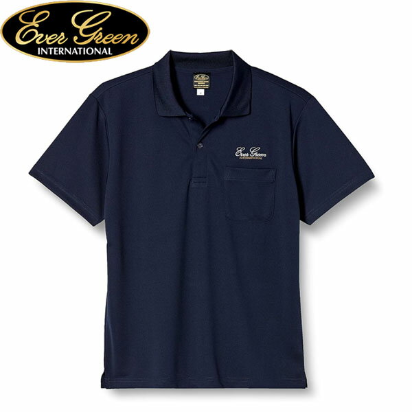 エバーグリーン EVERGREEN ドライポロシャツ Aタイプ ネイビー メンズ AZREVG301