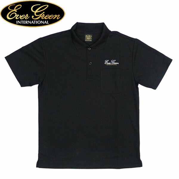 エバーグリーン EVERGREEN ドライポロシャツ Aタイプ ブラック メンズ AZREVG302