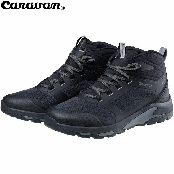 キャラバン CARAVAN トレッキングシューズ 登山靴 ゴアテックス C1_DL MID 190ブラック ユニセックス メンズ レディース 透湿防水 ミドルカット 0010122 CAR0010122190
