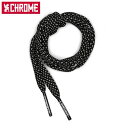 クローム CHROME 靴紐 靴ひも CHROME REFLECTIVE LACES リフレクティブ レース BLACK/REFLECTIVE 反射材 夜間 AC220BKRF CRMAC220BKRF