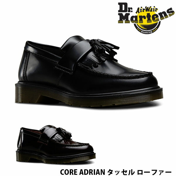 国内正規品 ドクターマーチン タッセル ローファー メンズ レディース 女性用 男性用 スリッポン ADRIAN SLIP ON SHOE ブラック 黒 Dr.Martens DRM14573