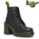 国内正規品 ドクターマーチン Dr.Martens JESY 6 タイ ブーツ BLACK レースアップ チャンキーヒール レディース 本革 おしゃれ DRM27613001