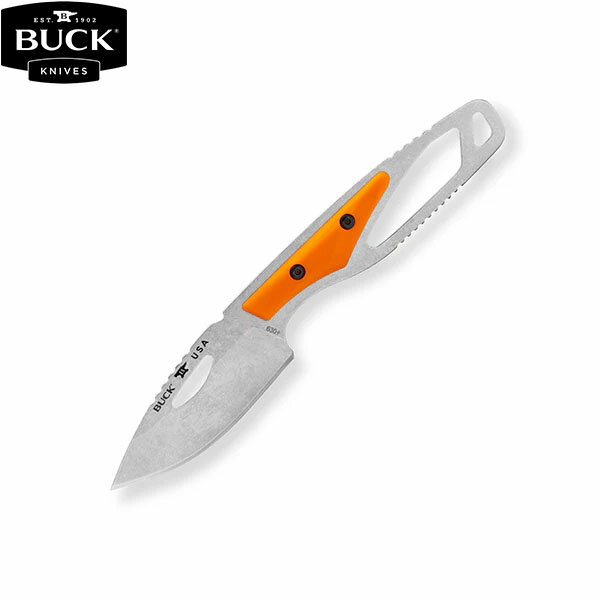 BUCK KNIVES バックナイフ #630パックライト ハイド はスキニング用に設計されたナイフですが、多目的なサバイバル・アウトドアナイフとして使用できます。軽量のフルタングスケルトンデザインで重さはわずか50gです。軽量で信頼性の高いミニマムなナイフをお探しの方に最適です。■SPEC■・刃長：70mm・全長：171mm・重量：50g・材質：420HCステンレススチール、ガラス強化ナイロン・付属品：ポリプロピレンシース・生産国：USA BUCK KNIVES(バックナイフ) とは 1902年カンザス州の無名の鍛冶屋H.H.BUCKが、新しい熱処理の方法を考え出した事により始まりました。 そのナイフは頑丈で刃持ちが良く大評判になり、祖父、父、息子、孫へとBUCK KNIVESの伝統が受け継がれ、スポーツナイフメーカーのトップブランドになっています。 ※メーカーやモデル等によりサイズ感は異なります。サイズは目安としてお考えください。 ※写真の色と実際の商品の色は多少異なる場合がございます。 ※商品画像はメーカー提供のサンプル画像です。 製品仕様・デザインは改良のため予告なく変更される場合がありますのでご了承ください。 正規品 未使用新品 当店のブランド商品は全て本物です。安心してショッピングをお楽しみください。