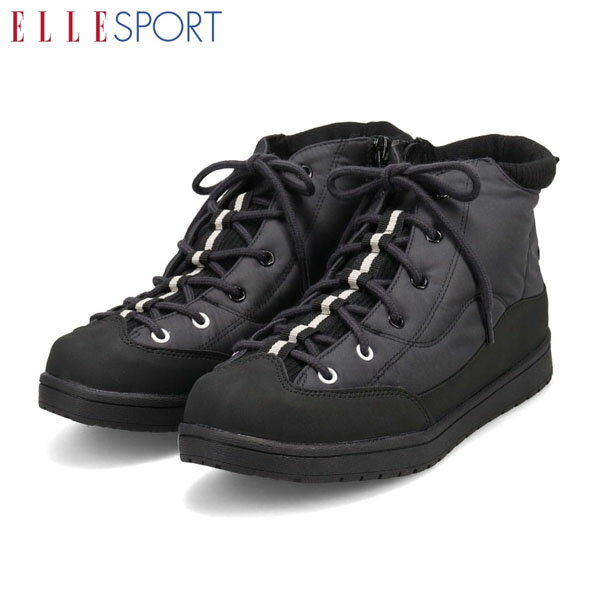 エル スポーツ ELLESPORT レディース 靴 レースアップブーツ ESP12561 BLACK 撥水 マドラス madras ELLESP12561BLA