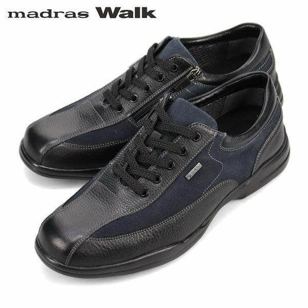マドラスウォーク madras Walk メンズ ゴアテックス カジュアルシューズ スニーカー MW7400 BLACK/NAVY 防水透湿 MADMW7400BLANAV