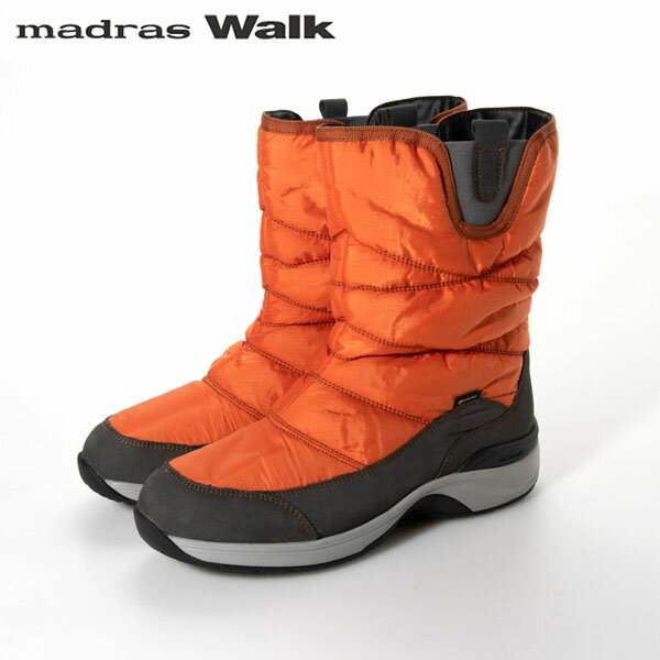 マドラスウォーク スノーブーツ レディース マドラスウォーク madras Walk レディース ゴアテックス ナイロンブーツ スノーブーツ MWL1016 ORANGE 防水透湿 防滑 防寒 MADMWL1016ORA