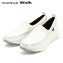 マドラスウォーク madras Walk レディース ゴアテックス シューズ スリッポン MWL1021 WHITE 防水透湿 ストレッチ MADMWL1021WHT