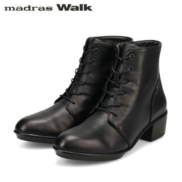 マドラスウォーク madras Walk レディース ゴアテックス ショートブーツ MWL1108 BLACK 防水透湿 MADMWL1108BLA