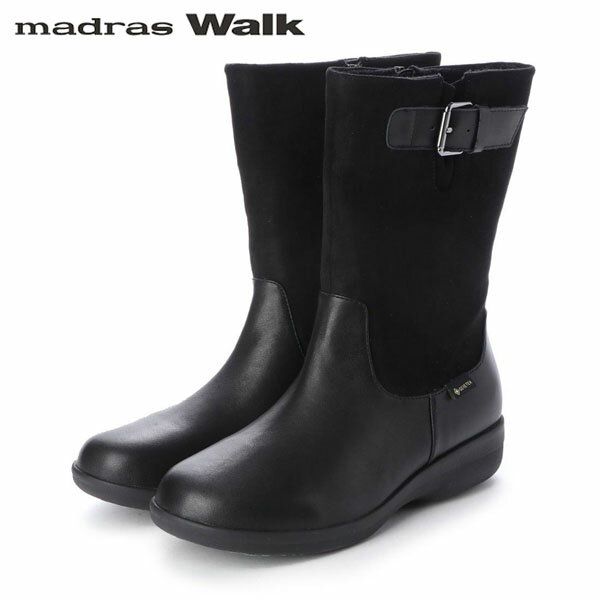 マドラスウォーク ブーツ レディース マドラスウォーク madras Walk レディース ゴアテックス ミドルブーツ MWL2207 BLACK 防水透湿 防滑 MADMWL2207BLA