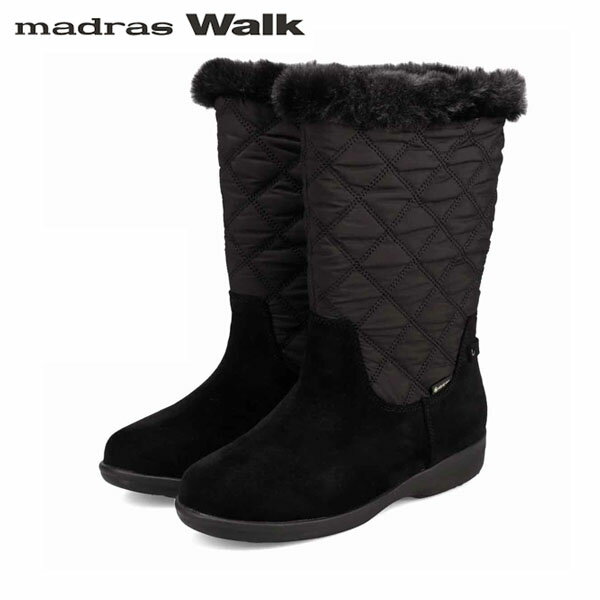 マドラスウォーク スノーブーツ レディース マドラスウォーク madras Walk レディース ゴアテックス スノーブーツ キルティング MWL2232 BLACK 防水透湿 MADMWL2232BLA