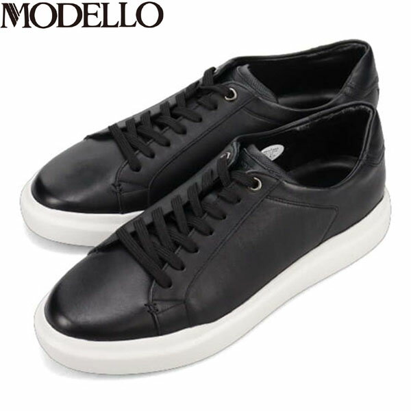 乐天商城 - モデロ MODELLO メンズ レザースニーカー DM2751 BLACK ブラック 軽量 マドラス madras MODDM2751BLA