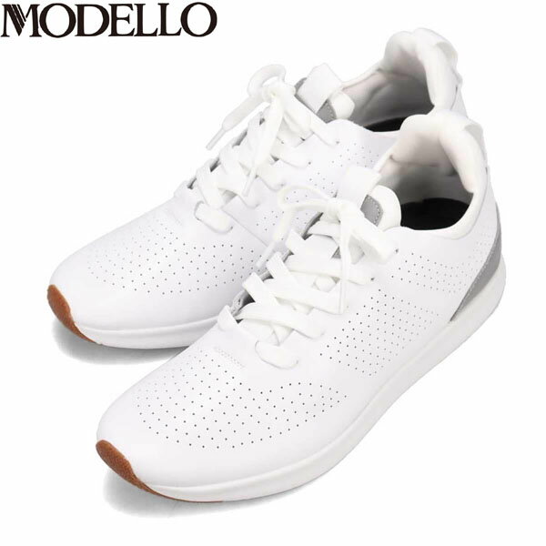 モデロ MODELLO メンズ カジュアルシューズ スニーカー DM6517 WHITE ホワイト ストレッチ マドラス madras MODDM6517WHT