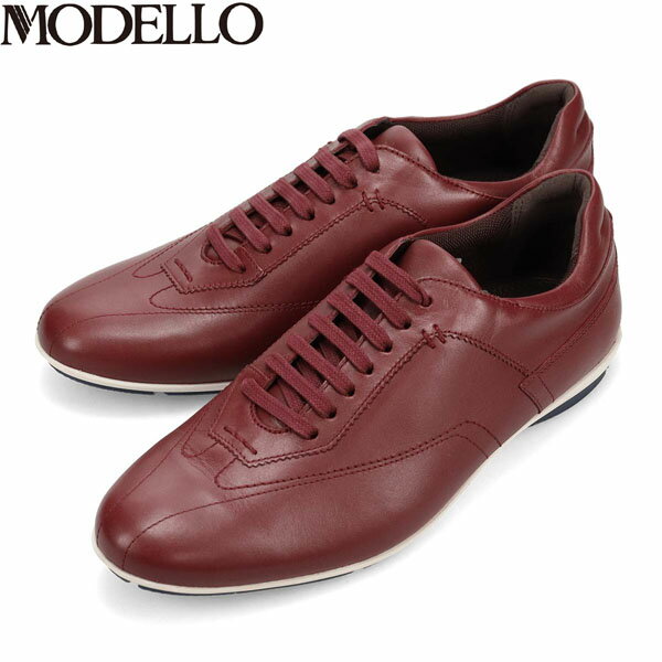 モデロ MODELLO メンズ レザースニーカー DM6922 BURGUNDY 抗菌消臭 マドラス madras MODDM6922BUR