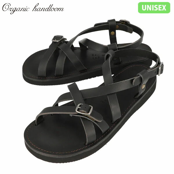 オーガニックハンドルーム Organic handloom レディース メンズ GAYA ガヤ ブラック レザーサンダル ストラップサンダル グルカサンダル 日本製 OH001009 OH001009