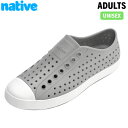 ネイティブシューズ Native Shoes メンズ レディース スリッポン ジェファーソン Jefferson PgnGry/ShlWht 軽量 衝撃吸収 ウォッシャブル NAT111001001501