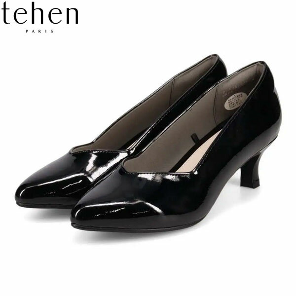 乐天商城 - テーン tehen レディース パンプス シンプル ベーシック TN5501 BLACK-ENAMEL2 通勤 ビジネス マドラス madras TEHTN5501BLAE2