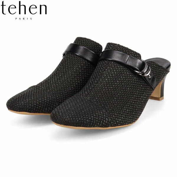 Rakuten - テーン tehen レディース 甲深 ミュール パンプス TN5510 BLACK-TX 普段履き 通勤 ビジネス マドラス madras TEHTN5510BLATX