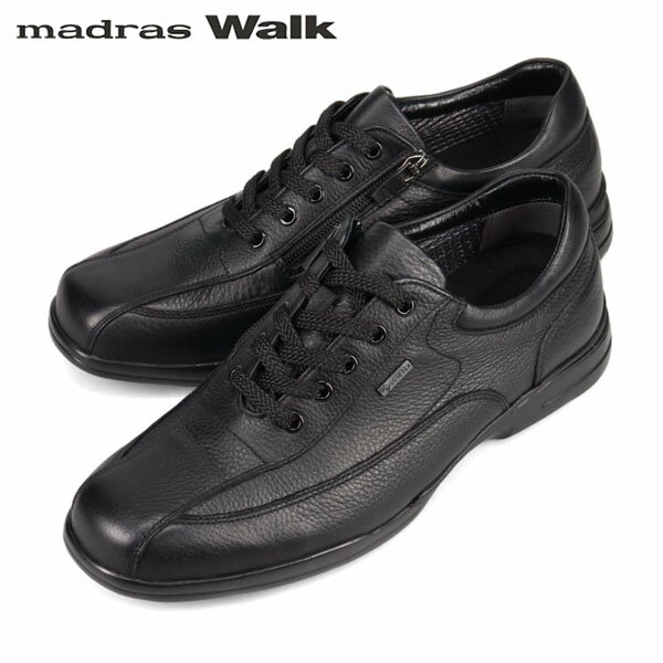 マドラスウォーク madras Walk メンズ ゴアテックス スニーカー MW7400 BLACK ブラック 防水透湿 GORE-TEX 全天候 雨 カジュアルシューズ MADMW7400BLA