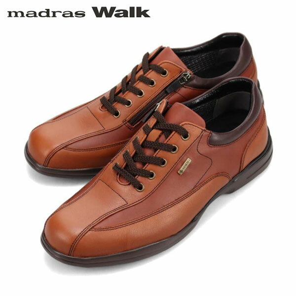 樂天商城 - マドラスウォーク madras Walk メンズ ゴアテックス スニーカー MW7400 L-BROWN/BROWN 防水透湿 GORE-TEX 全天候 雨 カジュアルシューズ MADMW7400LBRBRN