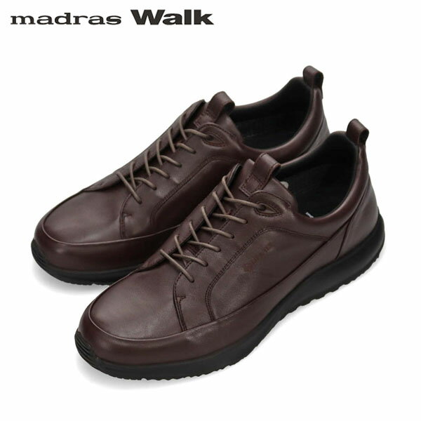 Rakuten - マドラスウォーク madras Walk メンズ ゴアテックス レザースニーカー カジュアルシューズ MW7600 D-BROWN 防水透湿 MADMW7600DBR
