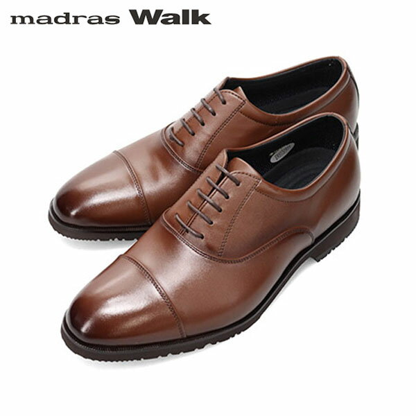 マドラスウォーク madras Walk メンズ ゴアテックス ビジネスシューズ ストレートチップ MW8000 通勤 ブラウン 防水 透湿 MADMW8000BRN