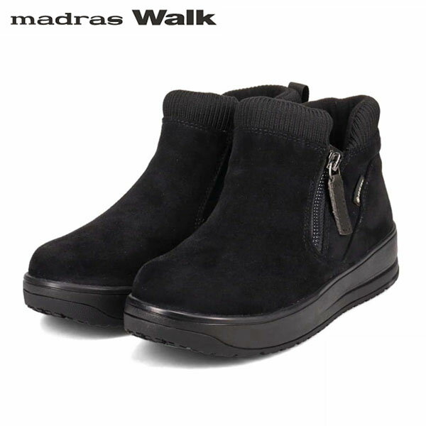 Rakuten - マドラスウォーク madras Walk レディース ゴアテックス ショートブーツ MWL2234 BLACK 防水 透湿 厚底 MADMWL2234BLA