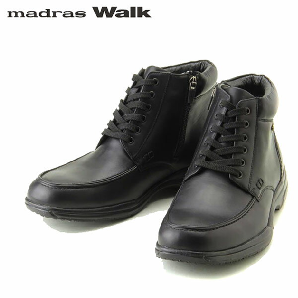 マドラスウォーク madras Walk メンズ ゴアテックス カジュアルブーツ 幅広 SPMW5478 ブラック 防水透湿 防滑 MADSPMW5478BLA