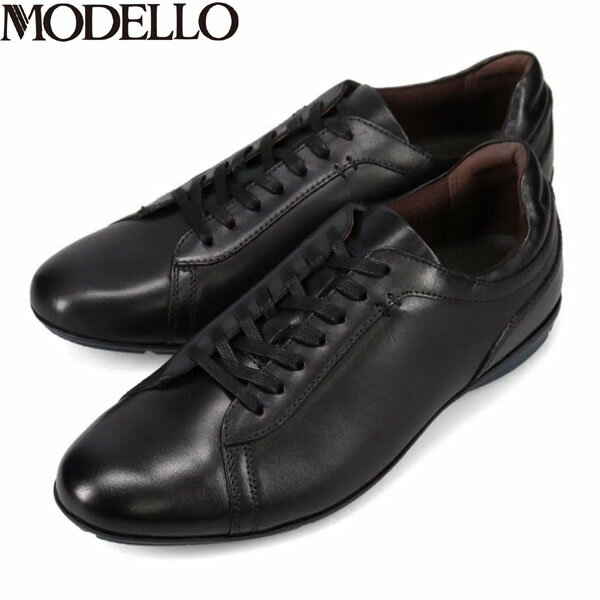 樂天商城 - モデロ MODELLO カジュアルシューズ レザースニーカー 3E DM6923 BLACK ブラック マドラス madras MODDM6923BLA