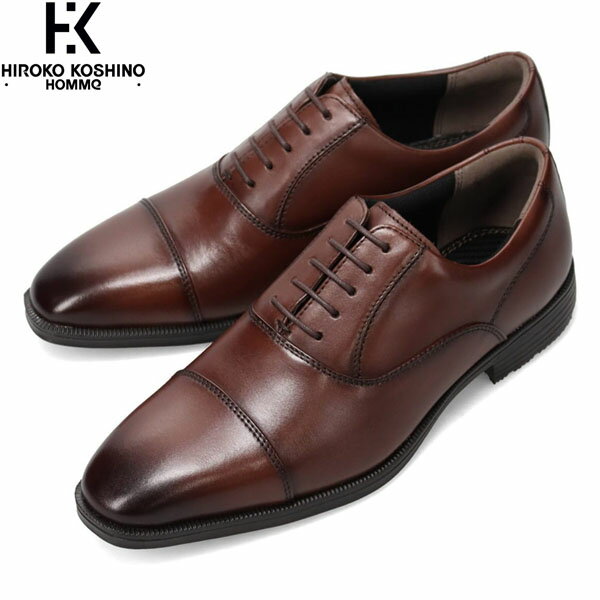 HIROKO KOSHINO HOMME ヒロココシノ オム メンズ ビジネスシューズ ドレスシューズ 革靴 HR1103 D-BROWN 通勤 軽量 マドラス madras HKHHR1103DBR
