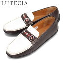 ルーテシア LUTECIA メンズ スリッポン ドライビングシューズ LU8102 D-BROWN/WHITE マドラス madras LUTLU8102DBRWHT
