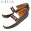 ルーテシア LUTECIA メンズ スリッポン ドライビングシューズ LU8102 D-BROWN/WHITE マドラス madras L..