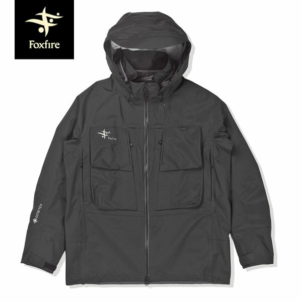 フォックスファイヤー Foxfire フィッシングジャケット ゴアテックス 防水透湿 ダイナライトジャケット ブラック ストレッチ ウェーディング FOX5013649025