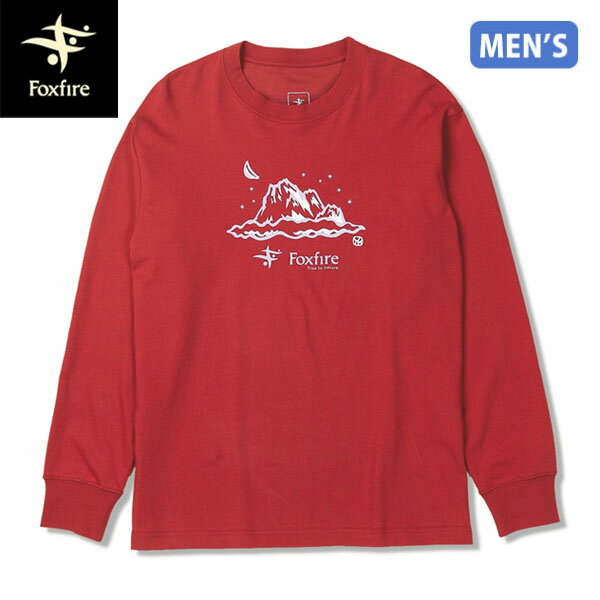 樂天商城 - フォックスファイヤー Foxfire メンズ 長袖Tシャツ TCマウンテンT アイアンレッド(097) ダンボールニット アウトドア FOX5115525097