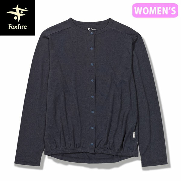 フォックスファイヤー Foxfire レディース カーディガン 長袖 SCメランジスナップカーディ ネイビー(046) 防虫 吸汗 スコーロン UVカット FOX8215381046