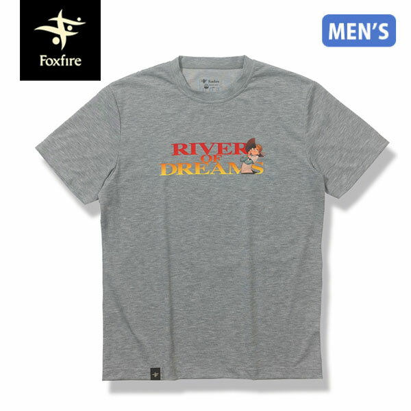 乐天商城 - フォックスファイヤー Foxfire メンズ 半袖Tシャツ RODxSANPEI THINK T グレー 釣りキチ三平 コラボ FOX5215515020