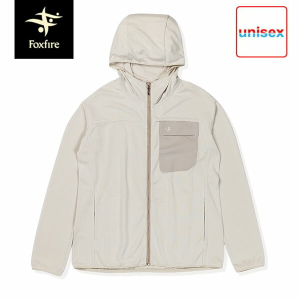 フォックスファイヤー Foxfire メンズ 防虫パーカー SCプリモフーディ ホワイトxグレー 防虫 スコーロン 冷感 FOX5215591251