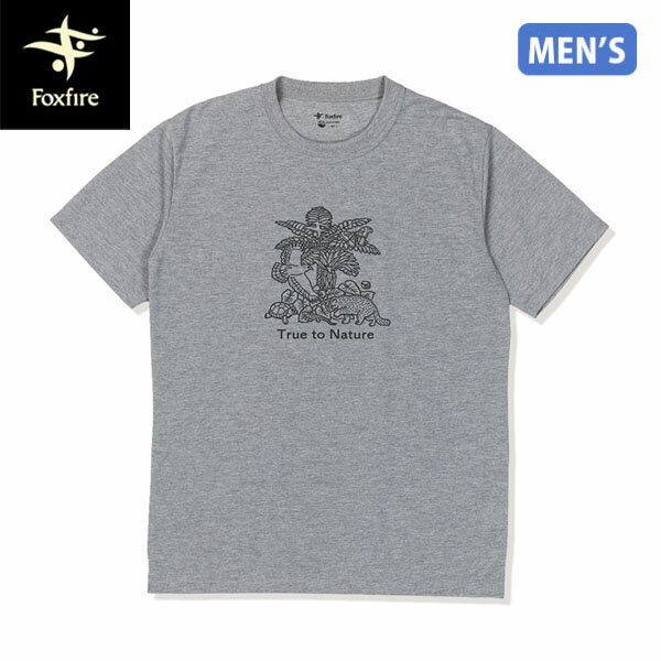 Rakuten - フォックスファイヤー Foxfire メンズ 半袖Tシャツ CシールドアイランドT S/S グレー 遮熱 涼しい 速乾 登山 FOX5215629020