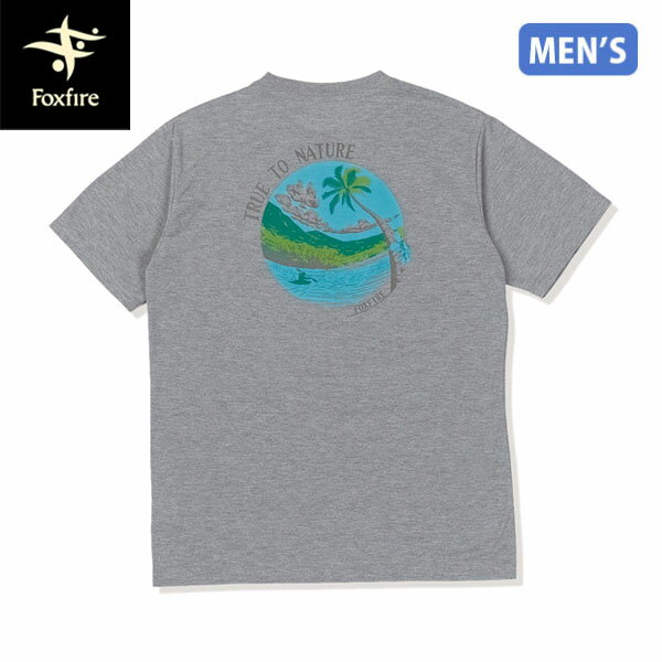 Rakuten - フォックスファイヤー Foxfire メンズ 半袖Tシャツ CシールドMG T S/S グレー 遮熱 登山 ロゴT 速乾 FOX5215631020