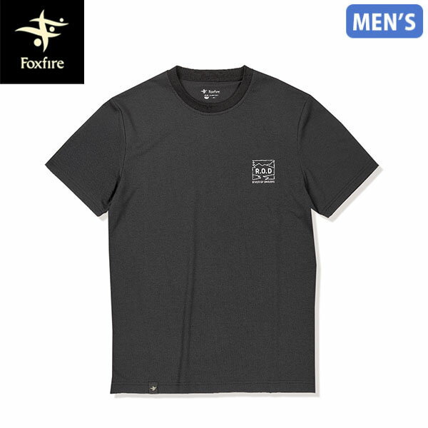 フォックスファイヤー Foxfire メンズ 半袖Tシャツ SANPEI CASTING T ブラック 釣りキチ三平 コラボ FOX5215659025