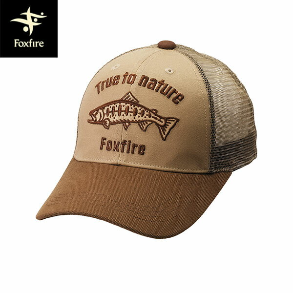 乐天商城 - フォックスファイヤー Foxfire 帽子 キャップ True to nature トラッカーキャップ カーキ 釣り キャップ メッシュ FOX5522653010
