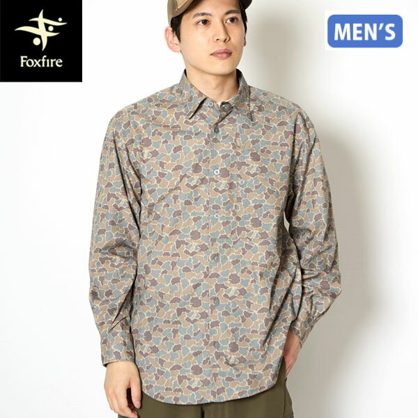Rakuten - フォックスファイヤー Foxfire メンズ フィッシングシャツ 長袖 フィッシュアイカモシャツ ストーンカモ ステルス性 迷彩 速乾 釣り FOX6212681110