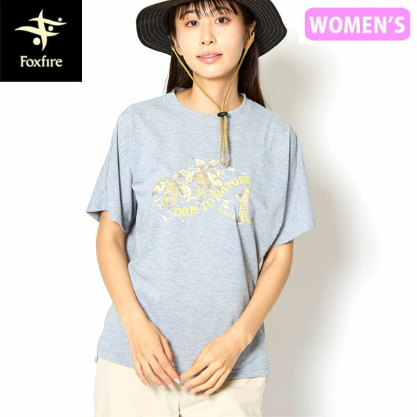 Rakuten - フォックスファイヤー Foxfire レディース 半袖Tシャツ CシールドイリオモテT S/S グレー 遮熱 登山 速乾 FOX8215679020