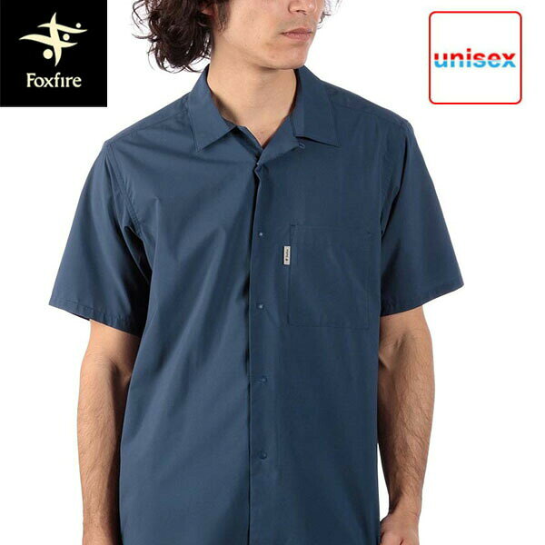 乐天商城 - フォックスファイヤー Foxfire メンズ レディース シャツ 半袖 TSシェルシャツS/S ネイビー(046) 軽量 速乾 FOX5212525046