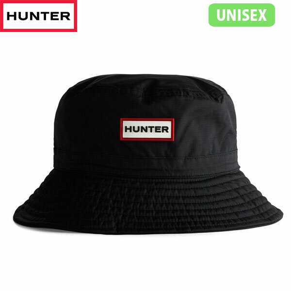 国内正規品 ハンター HUNTER 帽子 バケットハット ユニセックス メンズ レディース HR10050 BLK ブラック 黒 ナイロン パッカブル バケット ハット HURHR10050BLK