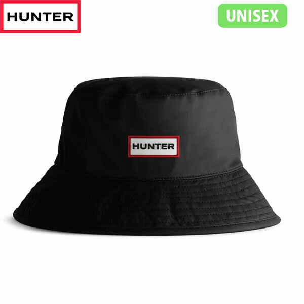 国内正規品 ハンター HUNTER 帽子 バケットハット ユニセックス メンズ レディース HR10052 BLK ブラック 黒 ラバライズ レイン バケットハット HURHR10052BLK