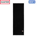 国内正規品 ハンター HUNTER マフラー HR20014 BLK ブラック 黒 メンズ ケーブル スカーフ HURHR20014BLK