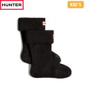 Ki n^[ HUNTER u[c\bNX LbY KAS3419RCF BLK ubN  Kids Recycled Fleece Cuff Boot Socks HURKAS3419RCFBLK