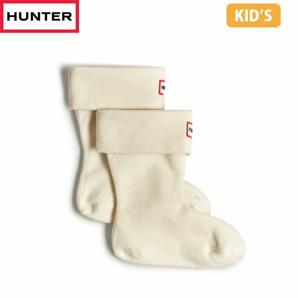 国内正規品 ハンター HUNTER ブーツソックス キッズ KAS3419RCF HWT Kids Recycled Fleece Cuff Boot Socks HURKAS3419RCFHWT