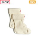 Ki n^[ HUNTER u[c\bNX LbY KAS3419RCF HWT Kids Recycled Fleece Cuff Boot Socks HURKAS3419RCFHWT